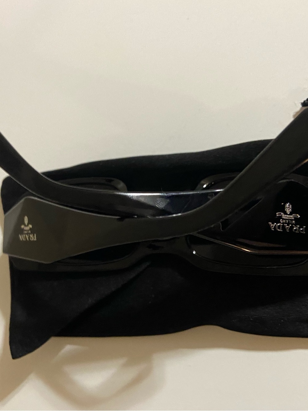 Prada Glossy Black Cat-Eye Sunglasses - Picture 3 of 5